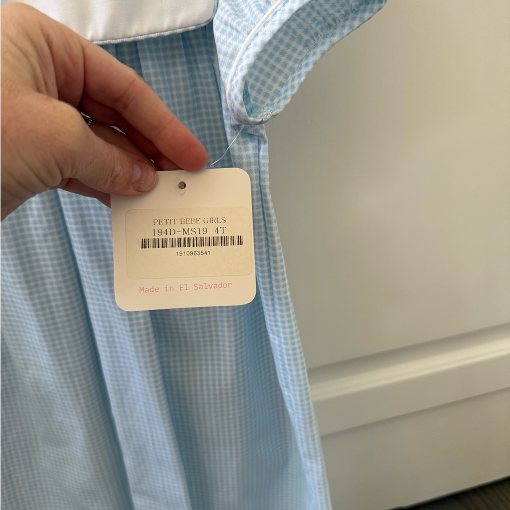 Blue and White Checkered Dress - Picture 3 of 3
